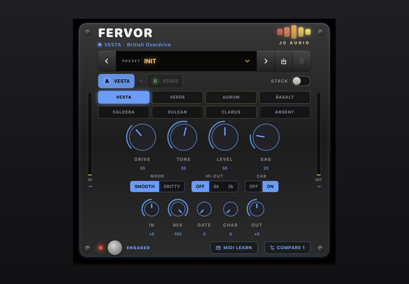 Fervor overdrive interface