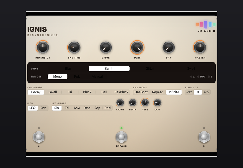 Ignis resynthesis interface