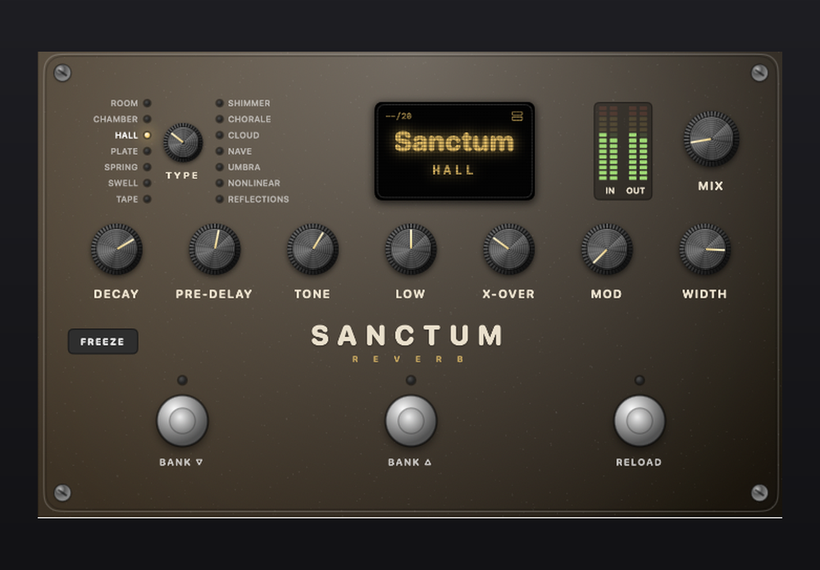 Sanctum reverb interface